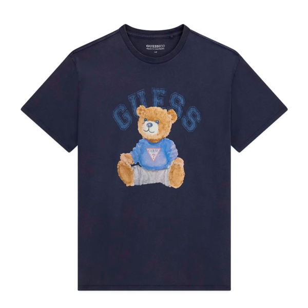 Guess T-shirts Bleu marine - T-shirt avec un ours en peluche - XXL - Ref 41 €